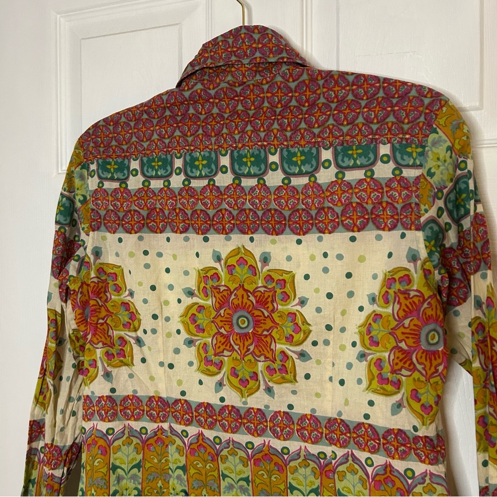 Lucky Brand Vintage Mandala Cotton Blouse Gilmore Girls Y2K - Picture 9 of 10